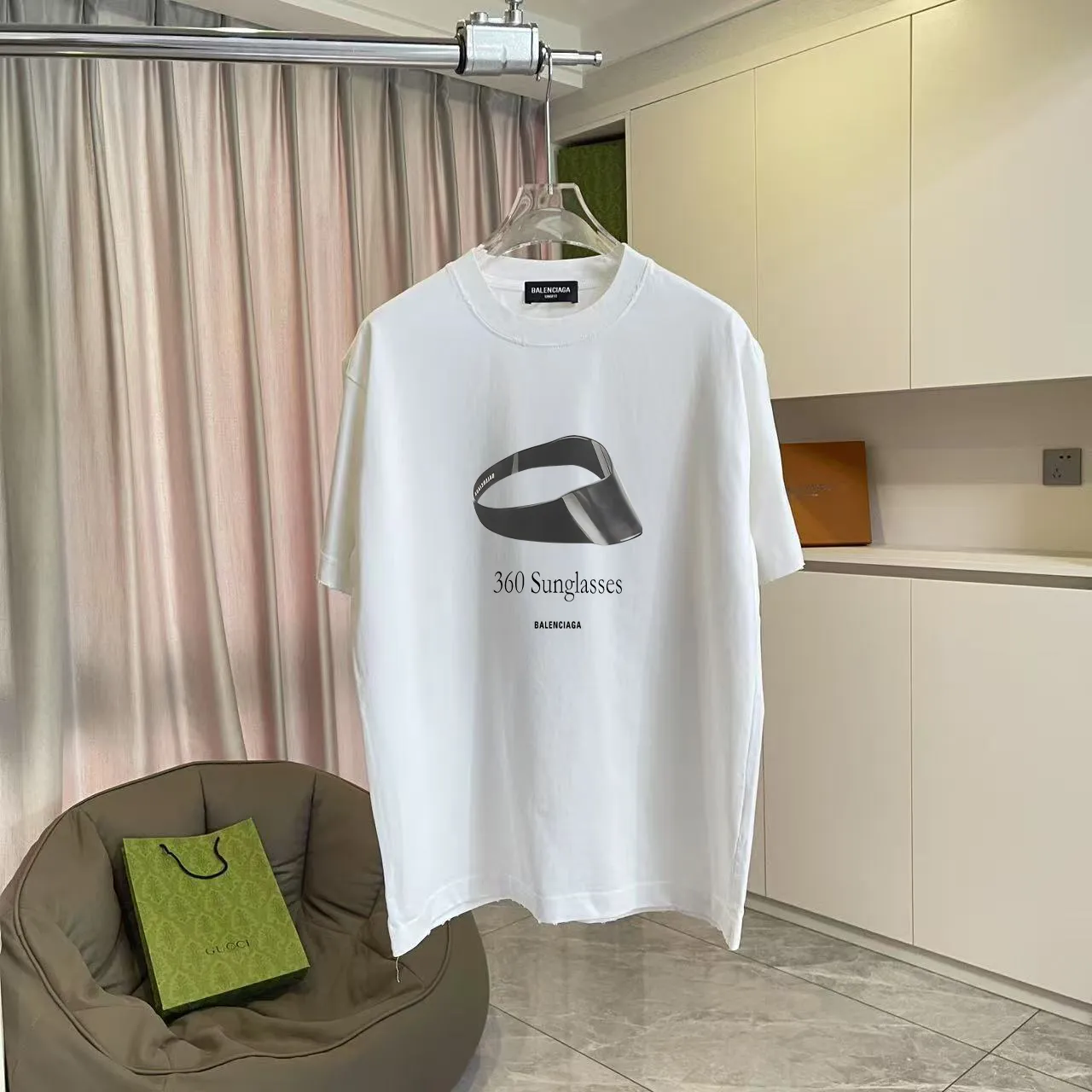 BALENCI*GA 2025 New Arrival logo 320g T Same Style Size：S M L XL XXL ：Black White Red Black